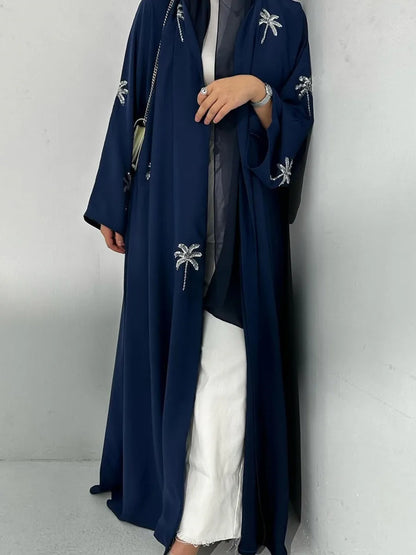 Women Eid Dubai Abaya Luxury Muslim Fashion Sequin embroidery Kimono Cardigan Long Dress Kaftan Robe Femme Islam Clothing Kebaya.