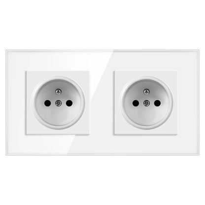 Nywp Französisch standard stecker, glas wallboard, Französisch netzteil, 16a 220V erdung buchse, kind schutz tür