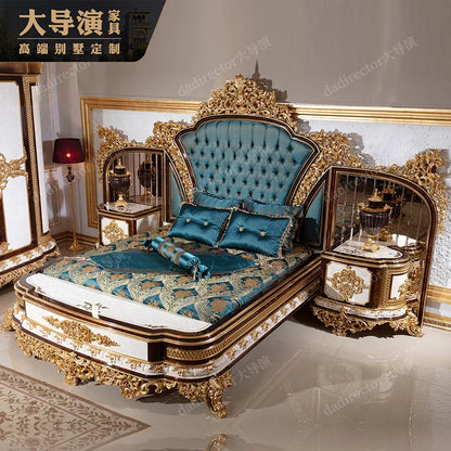 Europäische Prinzessin Bett Schlafen Ästhetik Hochzeit Hohe Qualität Erwachsene Ungewöhnliche Designer Bett Schlafzimmer Mode Muebles Möbel