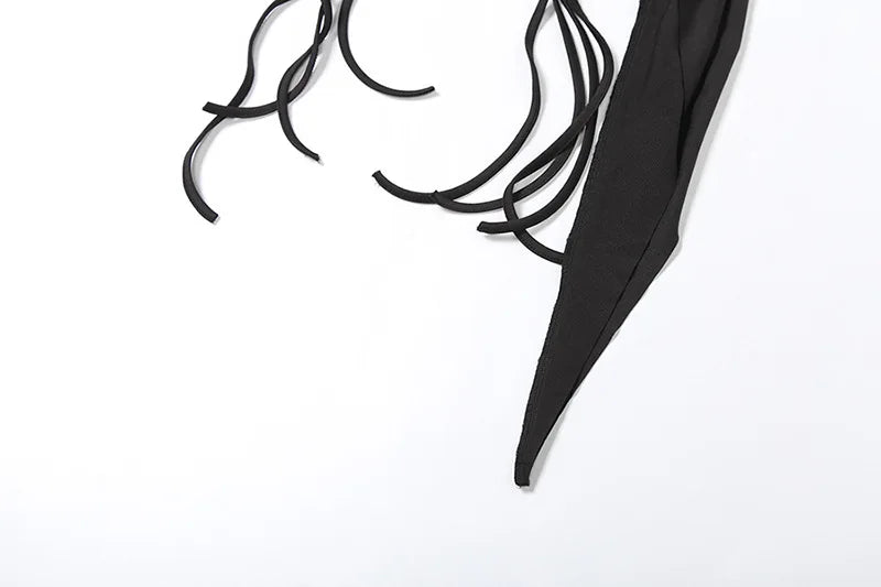 Goth Dark Mall Gothic Dropped Waist Drawstring Mini Skirt Punk Grunge Women Irregular Hem A-line Skirts Chic E-girl Techwear Y2K.