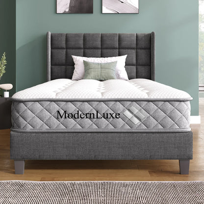 Orthopädische Kaltschaummatratze, 90 x 200 cm, mit 7-Zonen-Taschenfederkern, Festigkeitstufe H3 (mittelfest)