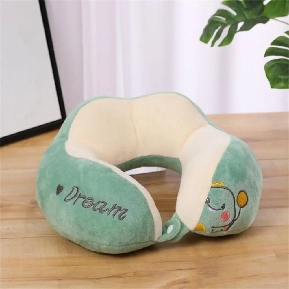 U-Shaped Pillow Cute Headrest Pillow Neck Car Sleeping Pillow Household Neck Protection Detachable Washable Neck Pillow.