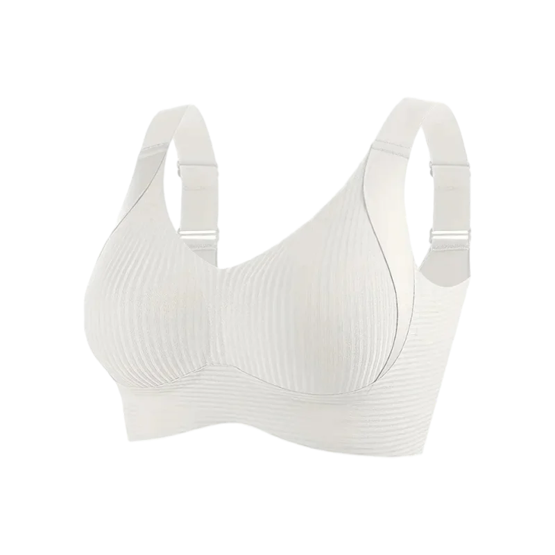 Plus Size Seamless Bra - Wireless Lift Anti-Sagging, Breathable Wide Strap Comfort for Women Daily & Sports.