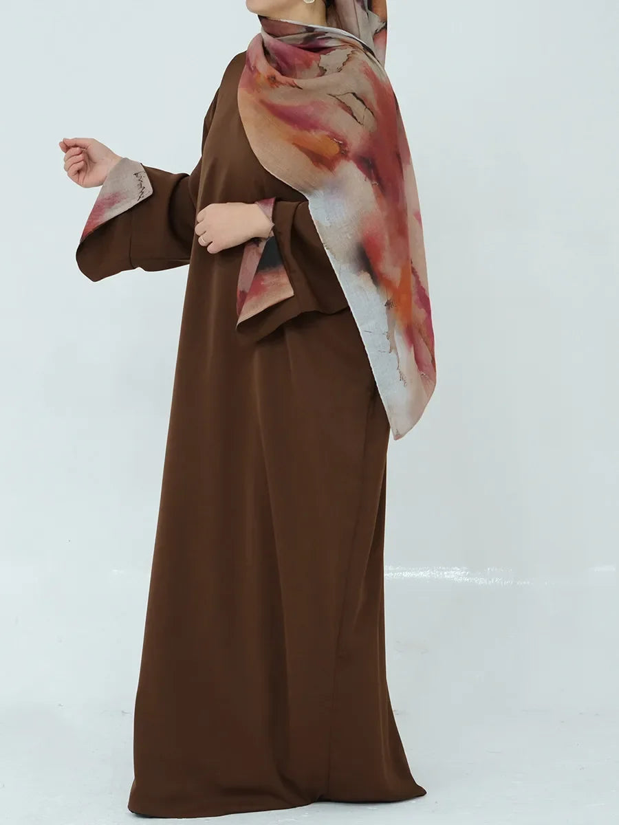 Muslim Türkiye Dubai Abayas For Women Loose Long Dress Kfatan Modest Ramadan Robe Femme Islamic Clothing Holiday Maxi Dresses.