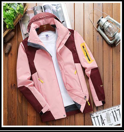 CHRLCK Men's Waterproof Hiking Jacket Women Windproof Windbreaker Breathable Camping Hunting Running Trekking Fishing Coats.