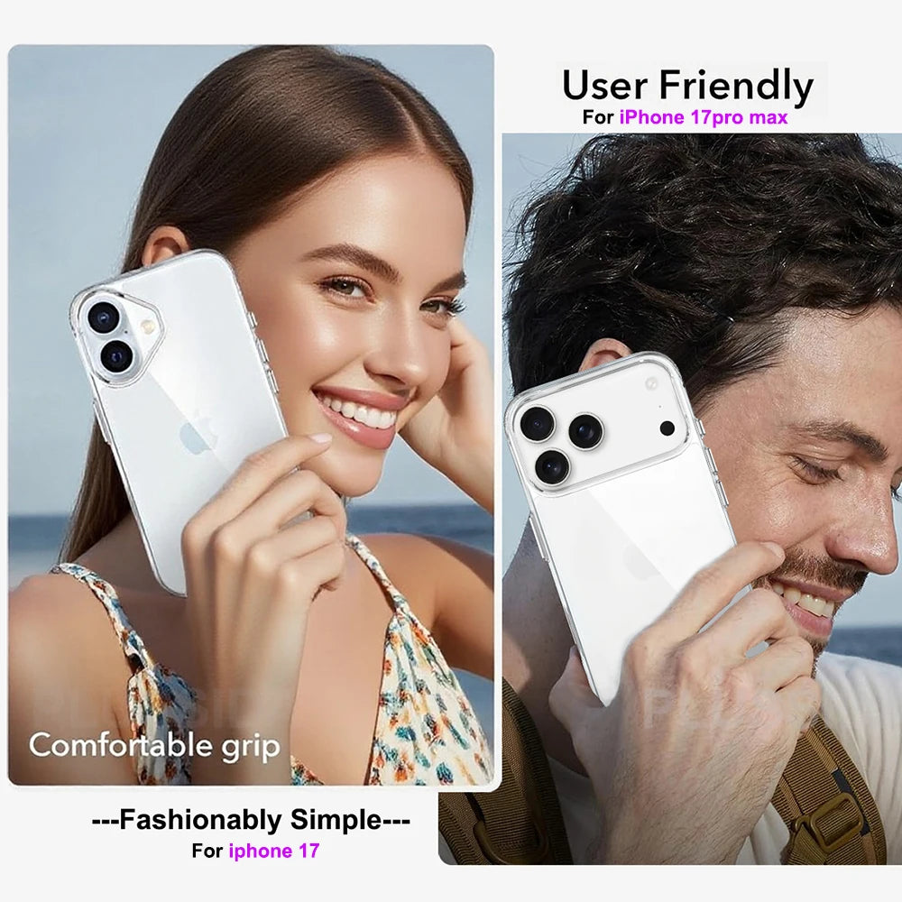 Clear Case For iPhone 17 16 Pro Max 17 Air Case 16 15 14 13 12 11 Pro Max Case For Magsafe for iPhone16 Plus Luxury Cover Cases.