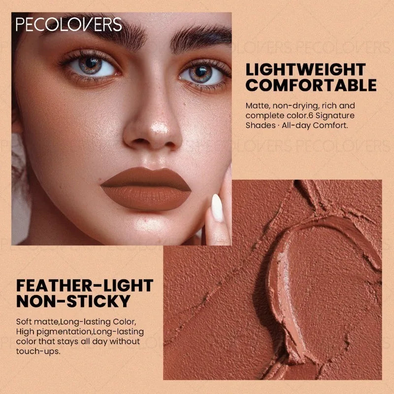 1pcs Multi-color Lipstick, Brown Lip Gloss, Waterproof and Long-lasting, Full and Charming Lips, Lip Cosmetics.