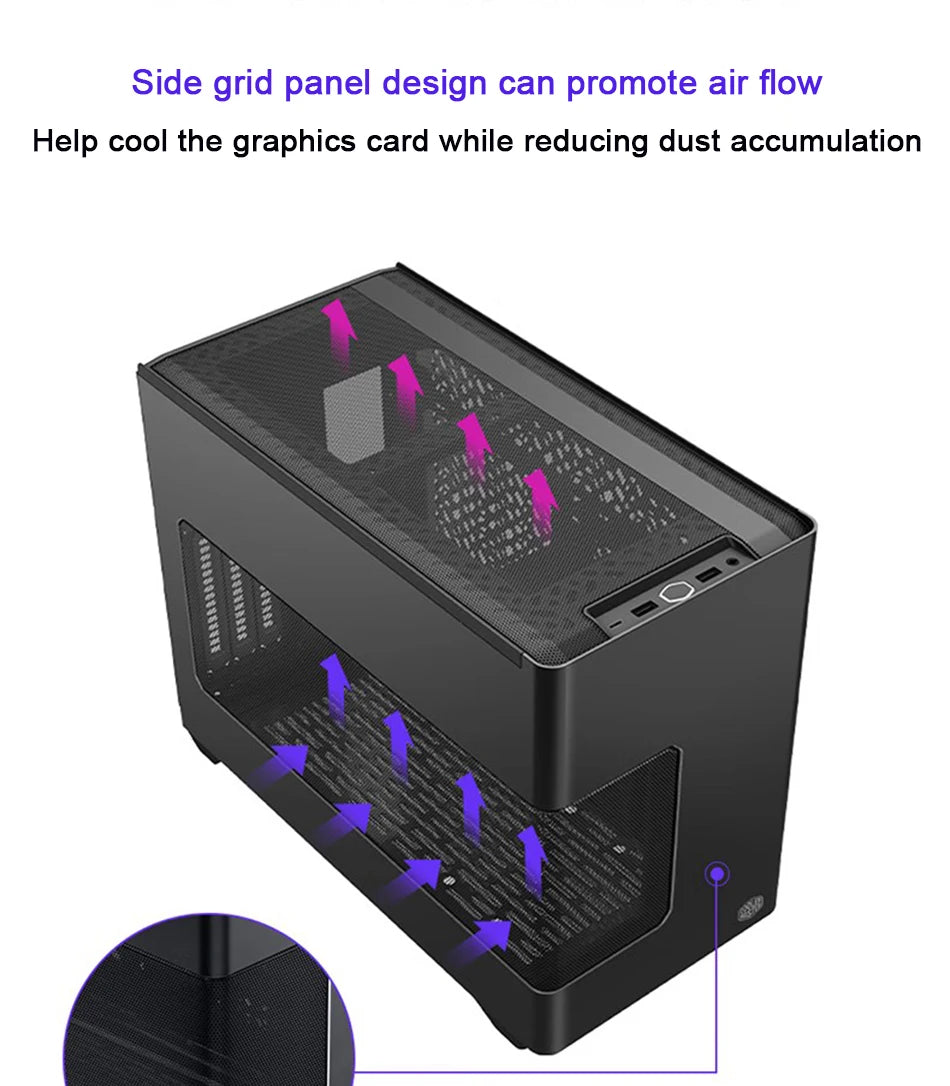 Cooler Master Magic Cube NR200P V3 Computer Case Small Chassis Supports Aluminum Alloy ITX Portable Desktop Host Case.