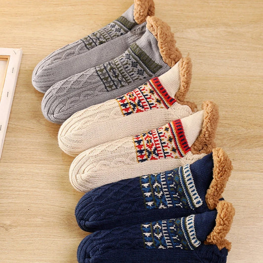 1 Pair Warm Winter Non-slip Floor Socks Women Men Snow Socks Sleep Carpet Socks Slippers Comfortable Soft Non-slip Yoga Socks.