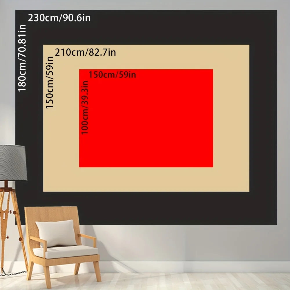 1pc Cherry Blossom Backdrop with Pink Sakura Tree & Waterfall Scene - Vibrant Polyester Fabric Wall Art for Living Room, Outdoor.