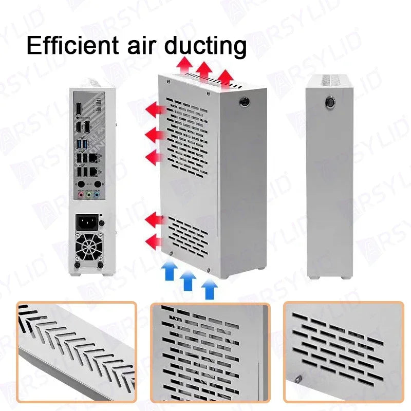 ARSYLID Q32 ITX A4 Computer Case 3.2L Smaller Mini Core Display Form Factor Chassis 50mm Radiator Flex PSU Q31.
