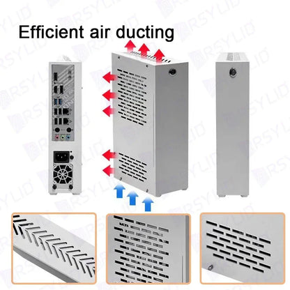 ARSYLID Q32 ITX A4 Computer Case 3.2L Smaller Mini Core Display Form Factor Chassis 50mm Radiator Flex PSU Q31.