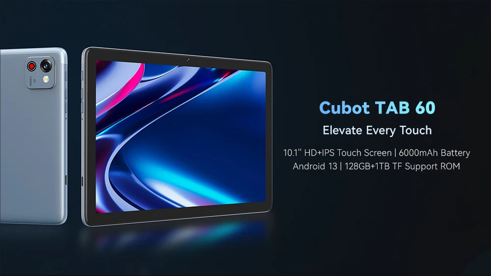 Cubot TAB 60, 2024 New Android Tablet, Octa-Core, 8GB RAM (4GB+4GB), 128GB ROM, 10.1-Inch HD+ Screen, 6000mAh, OTG, WiFi 6.