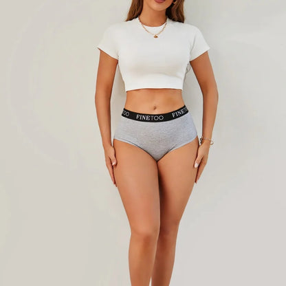 Finetoo 6Pcs/Set Women's Seamless Cotton Briefs Women Plus SizePanties Breathable Underwear Female Low Waist Soft Lingerie S-XXL.