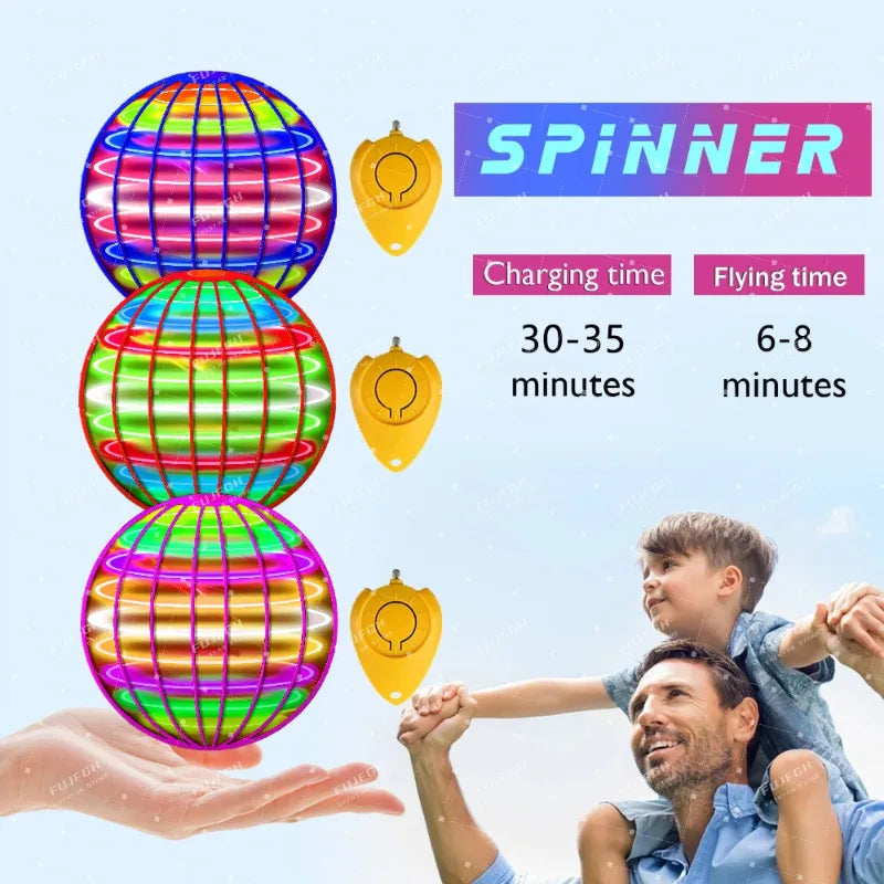 Flying Ball Boomerang Flyorb Magic With LED Lights Drone Hover Ball Fly Nova Orb Flying Spinner Fidget Toys Children Family Gift.
