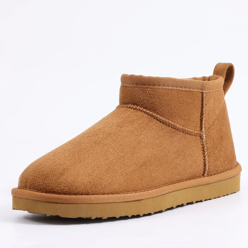 Eyriphy Size: 36-42 New Women's Snow Boots Winter Low-cut Thin Sole Thermal Shoes Gift Boots for Ladies Solid Color Cotton Shoes.