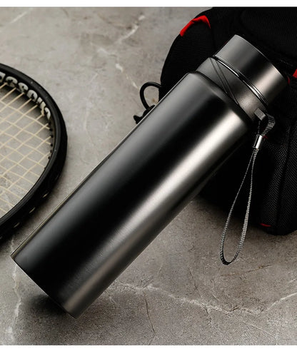 1L Stainless Steel In-vehicle Thermos Water Bottle Keep Cold and Hot Water Bottle Thermos for Water Tea Vacuum Flasks.