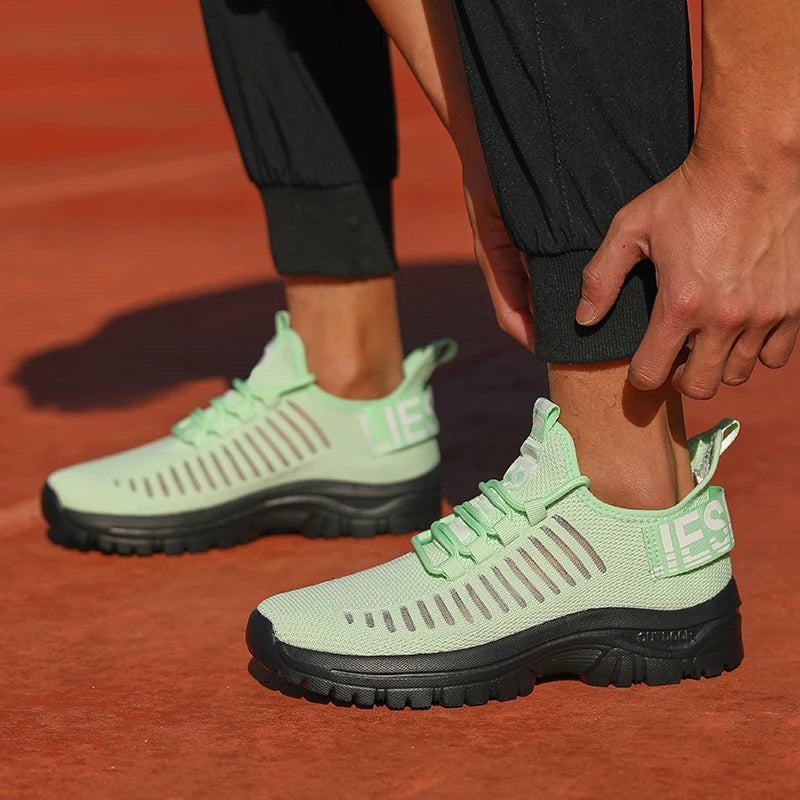 new Shoes for Man	Summer Walking Comfort Platform Sneakers Mesh Fashion Design Breathable Travel Training Jogging Shoes 36-46.