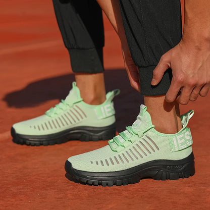 new Shoes for Man	Summer Walking Comfort Platform Sneakers Mesh Fashion Design Breathable Travel Training Jogging Shoes 36-46.