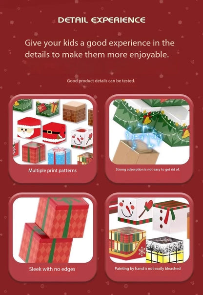 Christmas Gift Magnetic Building Blocks  STEM Educational Toys for KidsStem Montessori Stacking Cubes Construction Set.