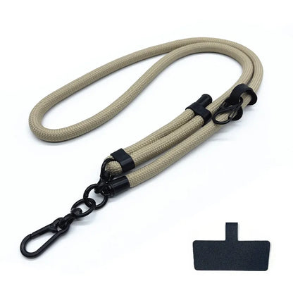Phone Lanyard Adjustable 1 Cm Diameter Outdoor Universal Case Crossbody Shoulder Card Neck Cord Clip Hang Anti-lost Wrist Strap.