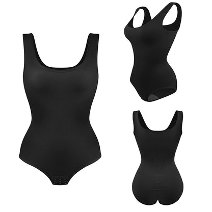 Bodysuit Women Shapewear Tummy Control Butt Lifter Body Shaper Smooth Invisible Under Dress Slimming Underwear Low Neck Jumpsuit