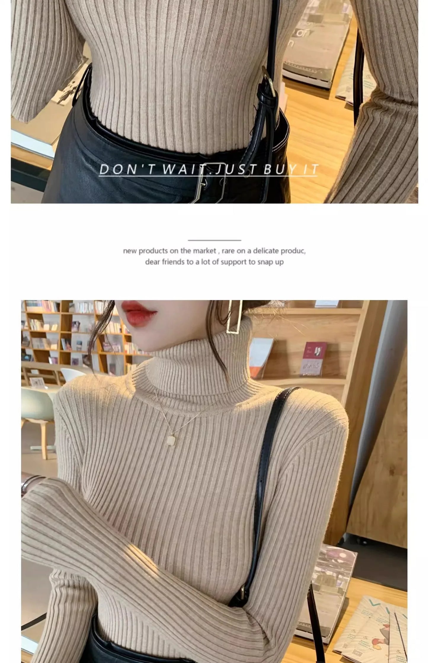 2025, Basis Pullover Herbst Winter Dicken Rollkragenpullover Beiläufige Dünne Gestrickte Pullover Koreanischen Stil Einfache Basis Schicht Warme Tops.