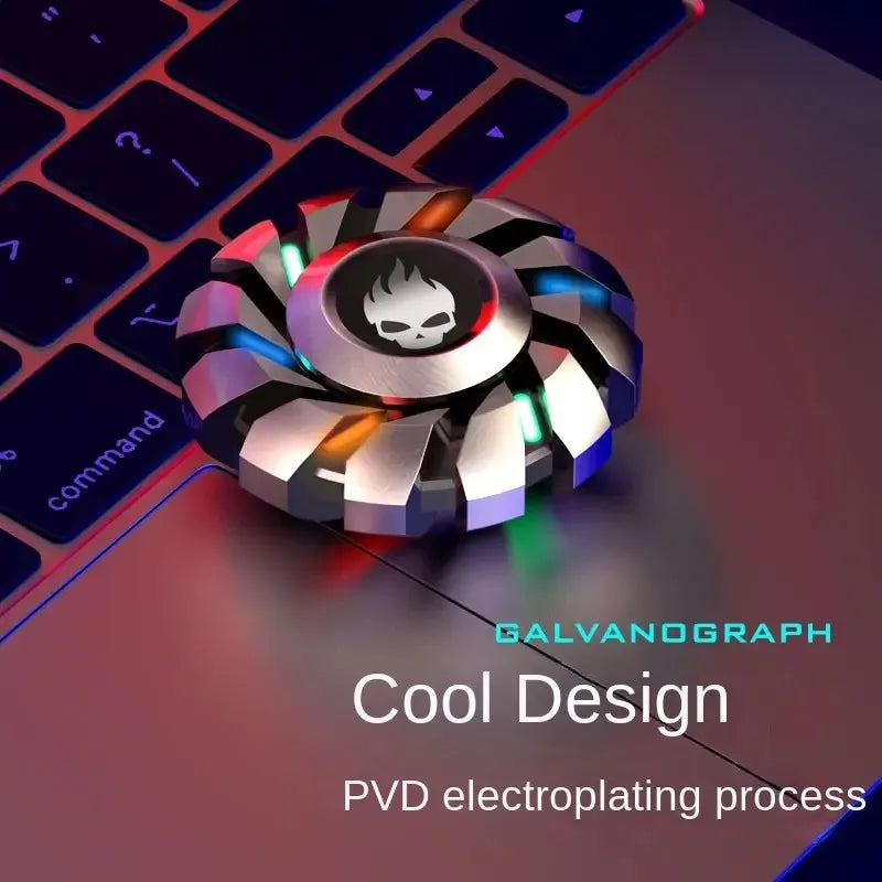 Luminous Fidget Spinner EDC Metal High-grade Stress Relief Rainbow Light Fingers Toy For Children Adult Fast Delivery Products.