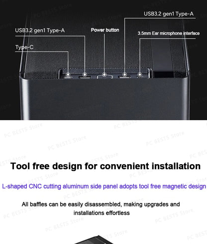 Cooler Master Magic Cube NR200P V3 Computer Case Small Chassis Supports Aluminum Alloy ITX Portable Desktop Host Case.