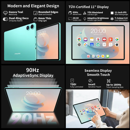 【New】 Android 15 Tablet Teclast P50AI 11 inch Screen 90Hz AllWinner A733-AI Octa-Core (6GB + 10GB )Max.16GBGB RAM 128GB LPDDR5 Wifi-6 7000mAh AI Tablet PC.