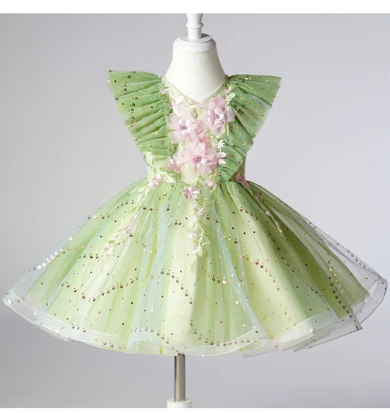Kind Mädchen Urlaub Kleidung Party kleid für Mädchen Kinder Sommerkleider mit Blumen Kleid.