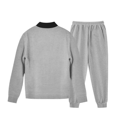 Amazon 2024 European and American men's clothing fitness sports trend outdoor leisure men's zipper suit