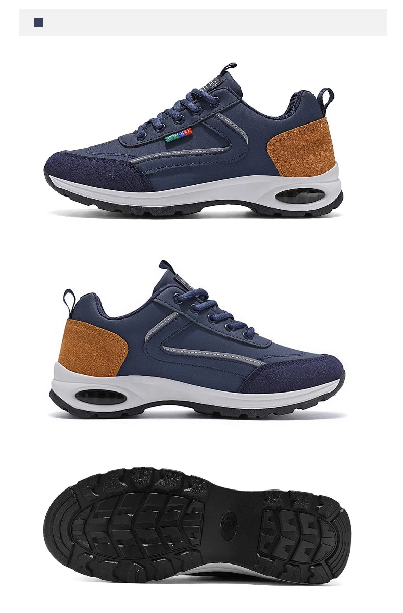 Men's Trendy Sports Shoes Lightweight Breathable Modern Non Slip Shoes Suede Detailing Outdoor Stylish Daily Wear Men Sneakers.