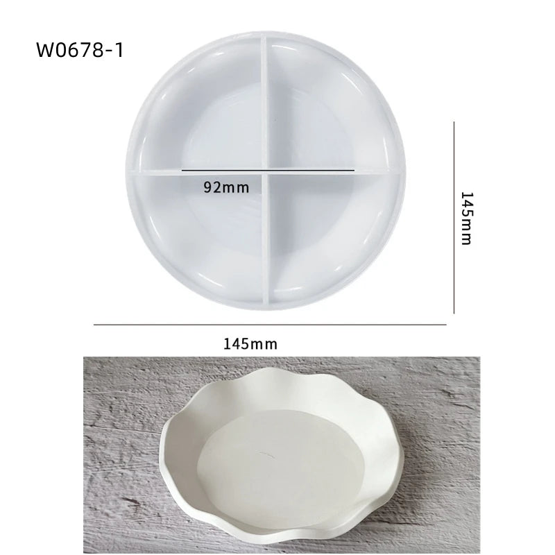 Storage Tray Clay Silicone Molds DIY Jewelry Display Holder Epoxy Resin Molds Oval Candle Cup Coaster Gypsum Plsater Mould.