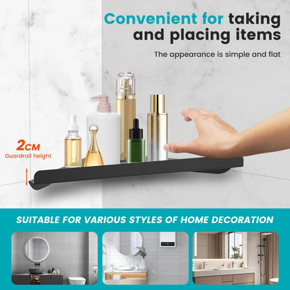 Wandmontiertes Eckregal für die Dusche, ohne Bohren, Eckshampoo aus Edelstahl 304, Körperwäsche, Aufbewahrungsorganisator für Badezimmer, Glasregal