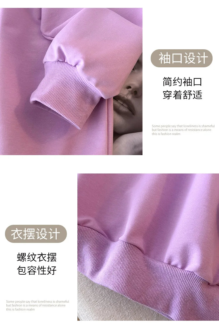 170 kg Plus Größe Damen Büste 170 Frühling Herbst Lose Langarm Cartoon Print Pullover Sweatshirts 4XL 5XL 6XL 7XL 8XL 9XL.