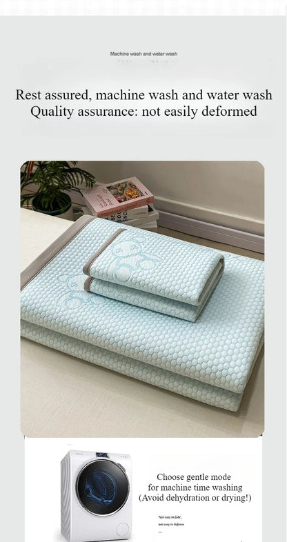 Summer Cooling Quilted Mattress Protector Cover Thickened Breathable Mattress Topper for Single Double Queen King Size Bed.