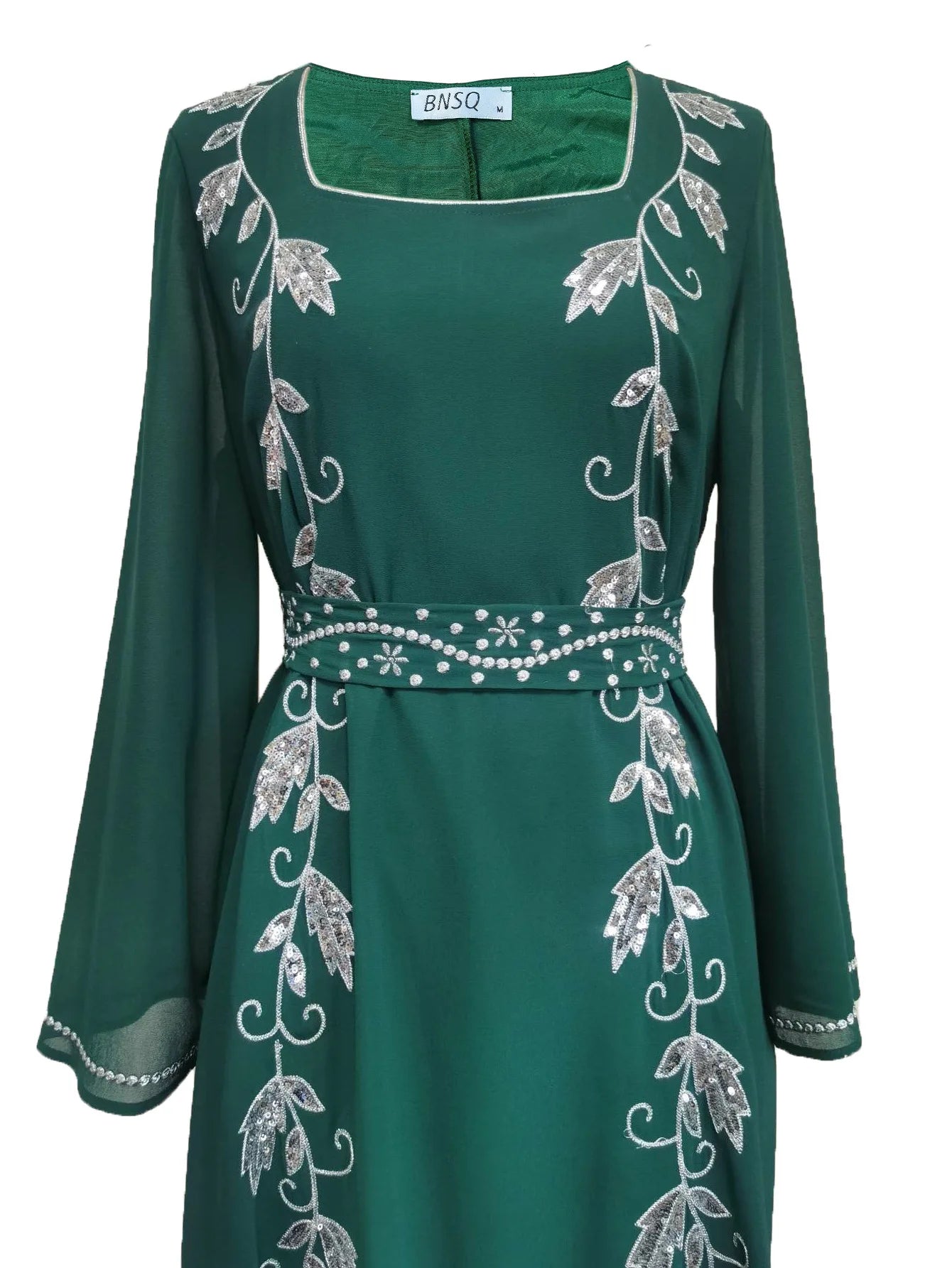 Eid Mubarak Abaya für muslimische Frauen Stickerei Langes Maxikleid Türkei Party Kaftan Arabische Robe Dubai Saudi Islamischer Kaftan Jalabiya.