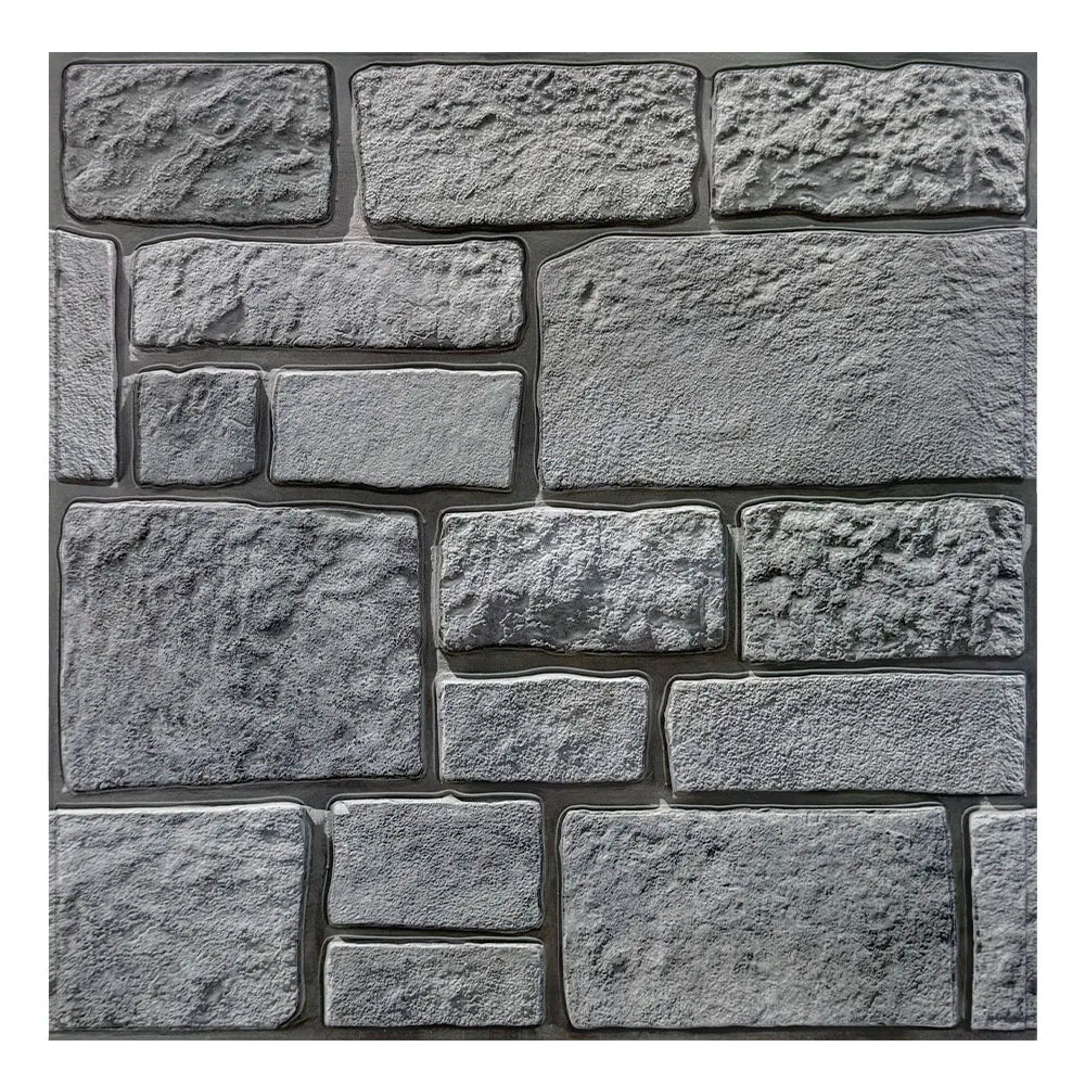 1/10pcs 3D Faux Stone Wall Panels Peel and Stick Wall Tiles Decorative 3D Wall Sticker Self-adhesive Wall Tile Sticker