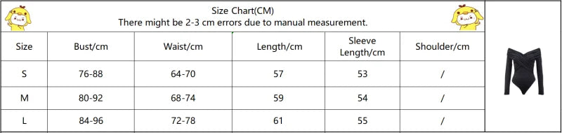 Shestyle Off Shoulder Slash Neck Bodysuits Women Overlap Solid Long Sleeve Basic T-Shirt Pleated Cross Bodycon Fashion Trendy.