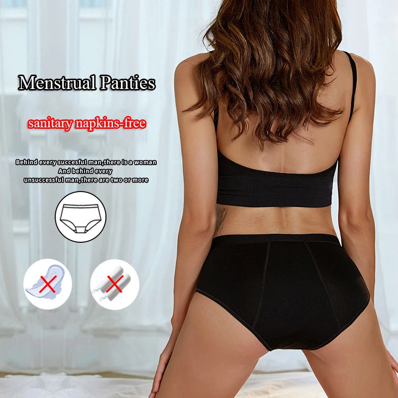 5Pcs/Set Heavy Absorbency Menstrual Panties  4 Layer Leakproof Women's Period Underwear Comfortable For Day Incontinence Briefs.
