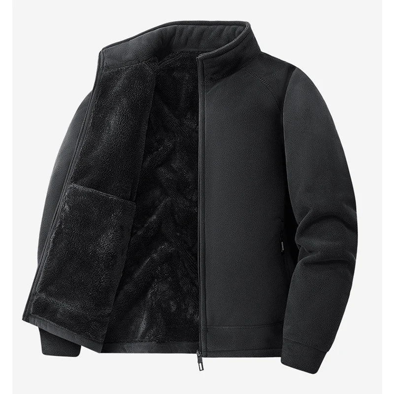 Winter Men Fleece Warm Jackets Mens Windproof Thick Jackets Parkas Coats Men Hooded Casual Outwear Jackets Male LZLLTT