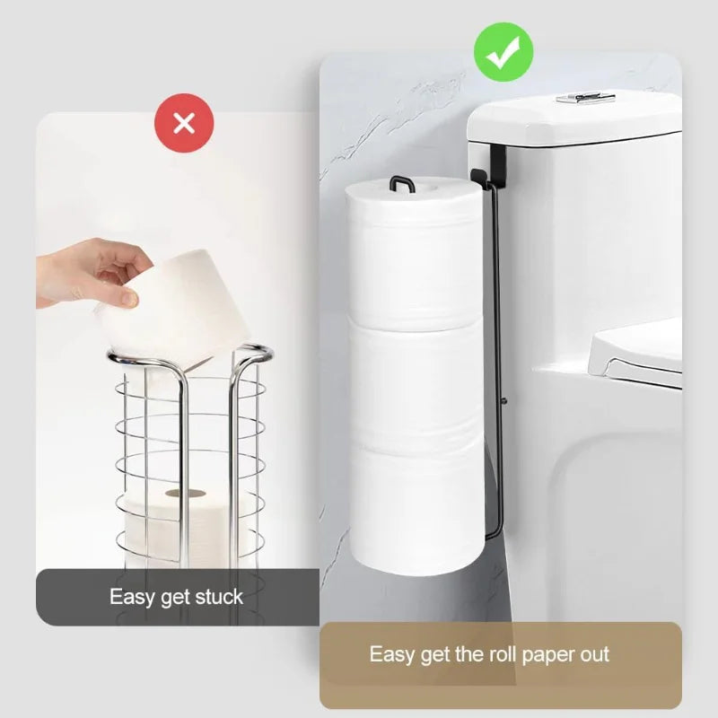 1 Stück hängender Toilettenpapierhalter mit Patch, Badezimmer-Papierhandtuchhalter, ohne Bohren, Wandhalterung, für Küche und Badezimmer