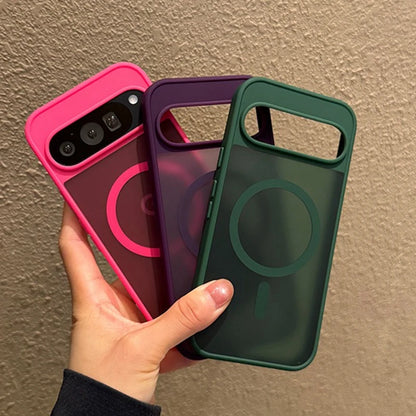 Magsafe Translucent Matte Magnetic Case For Google Pixel 10 ProXL 9 Pro XL 10Pro 10 9A Wireless Charging Candy Color Slim Cover.