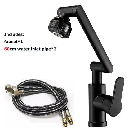 Universal Dual-mode Rotating Faucet Mechanical Arm Wash Basin Kitchen Bathroom Hot And Cold Household Basin Wash Basin Wash Up