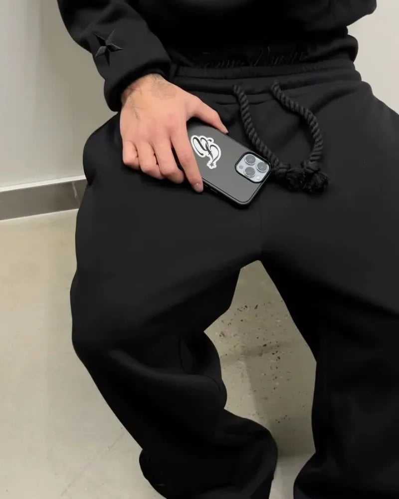 Y2K Amerikanischen Neue Harajuku Vintage Lose Doppel Taille Jogginghose Männer Street Hip Hop Beliebte Buchstaben Gestickte Casual Hosen.