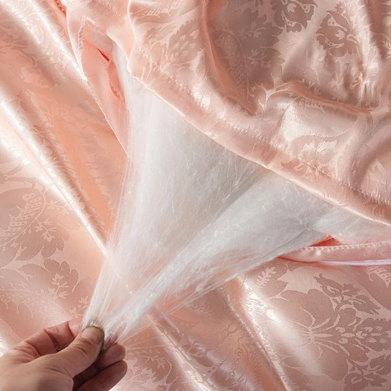 Chinese Natural/Mulberry Luxury Silk Comforter Duvet  Twin Queen King Full Double Size Blanket Quilt Jacquard Bedding In Filler.