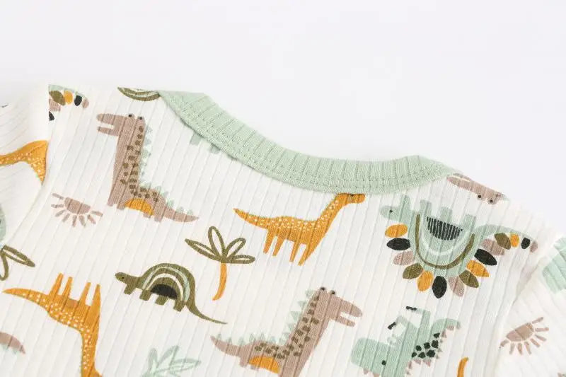 Kiddiezoom 5 Teile/los Vier Jahreszeiten Mode Cartoon Kurzarm Baby Junge Mädchen Bodys Weiche Unisex Neugeborenen Onesies Kleidung.