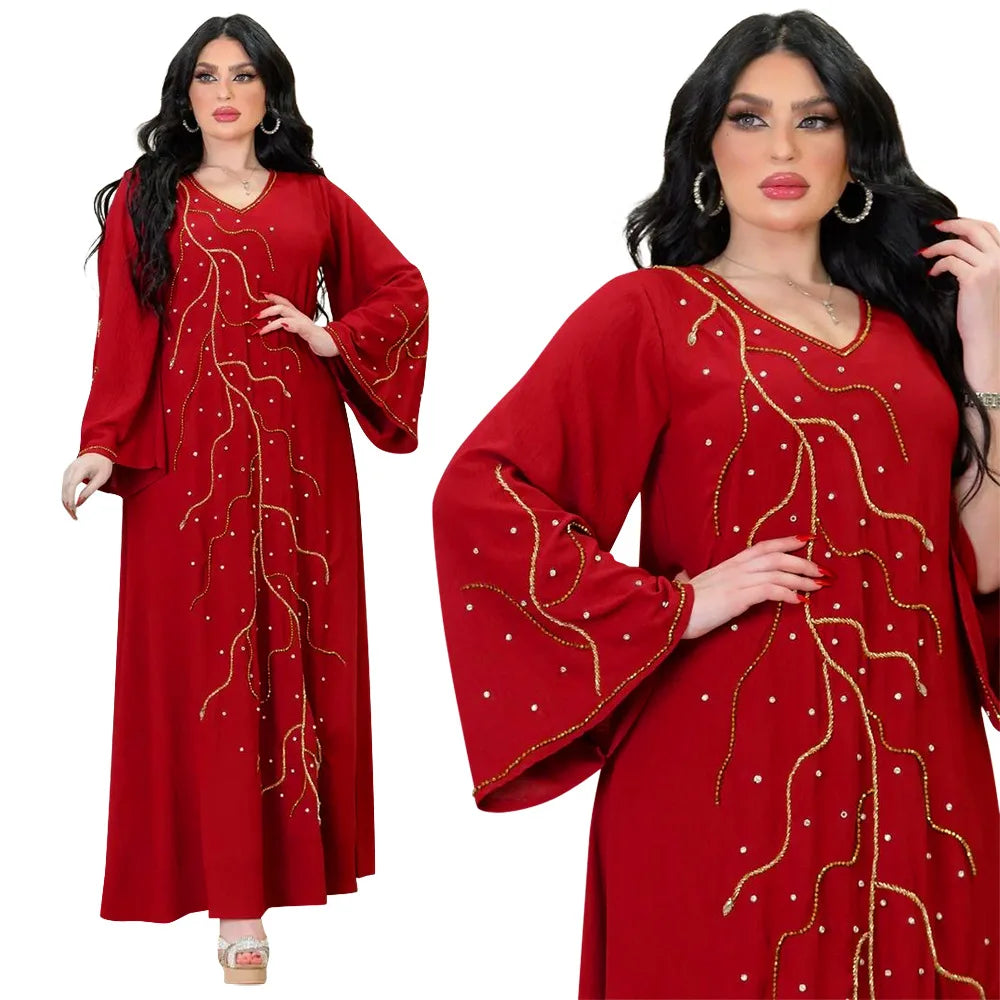 Kaftan Eid elegante muslimische Frauen Kleid Ramadan Party Dubai Abaya Truthahn Islam lange Abendkleider Musulmane elegante Vestidos.
