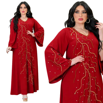 Kaftan Eid elegante muslimische Frauen Kleid Ramadan Party Dubai Abaya Truthahn Islam lange Abendkleider Musulmane elegante Vestidos.
